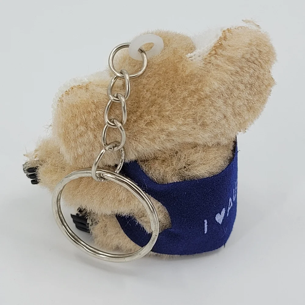I Love Australia Souvenir Keychain Koala Clip On Hugger Mini Plush Bag Charm - Picture 3 of 10